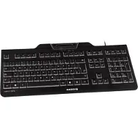 Cherry KC 1000 SC, Volle Größe (100%), Kabelgebunden, USB, AZERTY, Schwarz