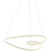 QAZQA Skandinavische Hängelampe Beige 72cm inkl LED 3 Stufen Dimmbar Circuit