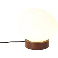 QAZQA Japandi-Tischleuchte Holz mit Opalglas - Sally