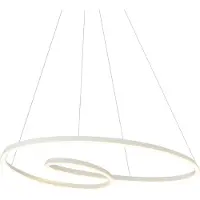 QAZQA Skandinavische Hängelampe Beige 110cm inkl. LED 3-Stufen Dimmbar - Circuit
