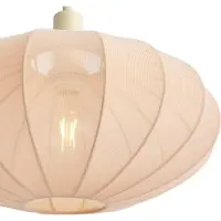 QAZQA Japandi Stehleuchte Beige mit STOffschirm Creme Bida