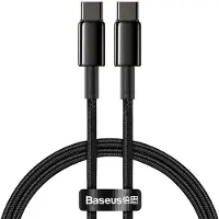 Baseus 6953156232051, 1 m, USB C, USB C, USB 2.0, 0,48 Gbit/s, Schwarz