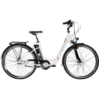 Zundapp Z510 E Bike 28 Zoll Damenfahrrad ab 155 cm mit 3 Gang Nabenschaltung und Rücktrittbremse weiß/orange