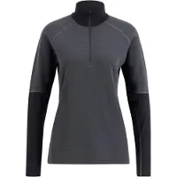Lundhags Prime Merino Half Zip, Midlayer, Damen, Grau/Schwarz