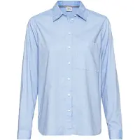 Camel active Langarm Bluse aus reiner Baumwolle in Hellblau | Gr.: M