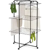 Brabantia 303982, Wäscheständer, Stahl, Schwarz, 23 m, 3 Regale, 760 mm