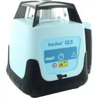 HEDUe Rotationslaser R124, Q3, Set, roter 360 Grad Laser, Arbeitsbereich bis Ø 500