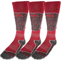 Accezzi Merino 20, Skisocken, 3 Paar, rot