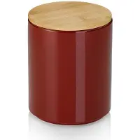 kela Küchenbehälter, Keramik/Bambus, 1,7 l, Durchmesser 14 x 17,5 cm, rot Cady /