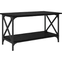 vidaXL Couchtisch Schwarz Eichen-Optik 80 x 45 x 45.5 cm Holzwerkstoff