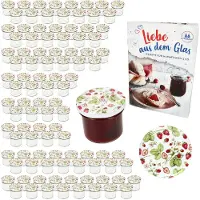 MamboCat 100er Set Sturzglas 125ml Einmachglas Wald-Erdbeere Deckel DiamantZucker-Rezept