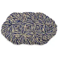 HAY - Coco Fußmatte Swirl 40x80 cm (Blau & Off-White)