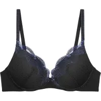 Triumph Push-up-BH "Comfort Glam WHU", Damen, Gr. 80, Cup B, schwarz, Spitze, Obermaterial: 46% Polyester, 41% Polyamid, 13% Elasthan, BHs Push-up-BH, Comfort Wire