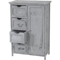 Mendler Kommode MCW-D12, Schrank Schubladenkommode, Shabby-Look Vintage 82x55x30cm grau