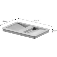 Hailo Deckel 209x240x25mm hellgrau für Inneneimer 10L 1068589 Einbau-Abfallsammlersystem Cargo-Basic und Raumspar-Tandem Einbauvarianten mit Auszugsystem