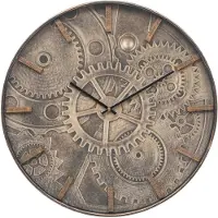 Atmosphera Wanduhr mit Uhrwerk-Illustration auf dem Zifferblatt, Ø 50 cm