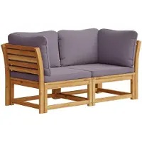 vidaXL Gartensofa mit Kissen 2-Sitzer Massivholz Akazie