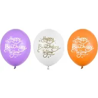 Party Deco Balony mit Geburtstag 30 cm 50 Stk