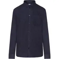 KnowledgeCotton Apparel Hemd Knowledge Cotton Apparel Men Regular Fit Melangé Flannel Shirt Total Eclipse-L