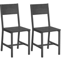 Vasagle Esszimmerstühle 2er Set anthrazitgrau-tintenschwarz LDC092B04