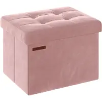 Songmics Aufbewahrungsbox mit Deckel bis 130 kg belastbar pastellrosa LSF200R01