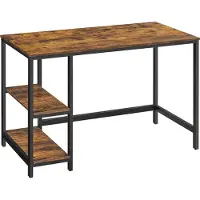 Vasagle Computertisch Schreibtisch mit 2 Regale 120 x 75 x 60 cm Vintage