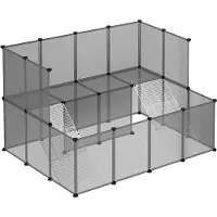 Songmics Haustierkäfig aus Kunststoff Grau LPC004G01