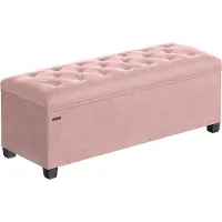 Songmics Sitzhocker mit Stauraum 40 x 110 x 40 cm pastellrosa LSF089R01