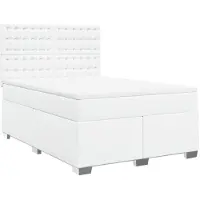 Syfax Boxspringbett mit Matratze Weiß 140x200 cm Kunstleder