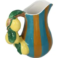 HD Vase ''Lemon'' in Türkis/ Hellbraun/ Gelb - (B)18,5 x (H)20,3 x (T)12,5 cm - onesize