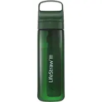LifeStraw Go Terrace Green GO-650ML-TERGRN BPA-Free Plastic, Wasserflasche mit 2-Stage Filter, 650 ml