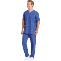 Leiber Schlupfkasack, kurzarm, unisex, königsblau 08/769/07-Vl , Größe: VI (Damen 58/60 = 4XL, Herren 64/66 = 3XL)