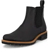 Ecco Damen Chelsea-Stiefelette aus Leder schwarz mit loser Einlage Absatzhöhe 3,0 cm