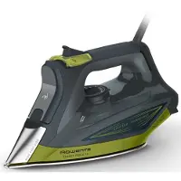 Rowenta DW7732F0, Dampfbügeleisen, Microsteam 400 HD 3De Laser-Grundplatte, 1,9 m, 200 g/min, Schwarz, Grün, 35 g/min
