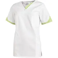 Leiber Damen Schlupfkasack, kurzarm, weiß/hellgrün 08/2539/0187-XS , Größe: XS