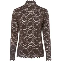 Neo Noir Damen Tops & T-Shirts Liza Laceflower Blouse - Bruin - Größe 38