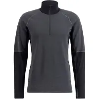 Lundhags Prime Merino Half Zip, Midlayer, Herren, Grau/Schwarz