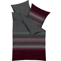 Kaeppel Biber Bettwäsche Smart burgund 155x220 cm + 80x80 cm