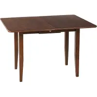 Beliani Esstisch Dunkelbraun Gummibaumholz 90/120 x 60 cm Ausziehbar mit Schublade Massivholzbeine Rechteckig Retro Design