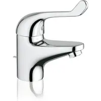 GROHE Einhand-Sicherheitsmischbatterie für Waschtisch Euroeco Special chr, m Zugstangen-Ablaufgarnitur 1 1/4
