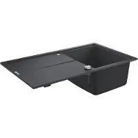 GROHE K400, Aufsatzwanne, Rechteckig, Quarzkomposit, Schwarz, 1 Becken, Rechteckig
