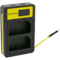 PATONA Smart Dual LCD USB Ladegerät für Canon LP-E6