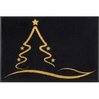Kleen-Tex Fussmatte 50 x 75 cm Motiv GOLDEN SHINE Weihnachtsbaum