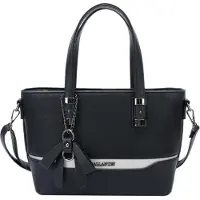 Gallantry Paris Gallantry, Cabas Tasche Damen mit GH-Print und Zierschleife, Schwarz