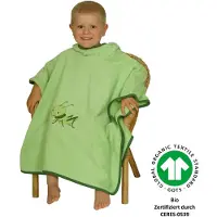 Wörner Badeponcho "Grashüpfer hellgrün", maschinenwaschbar, trocknergeeignet