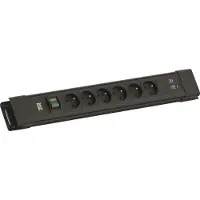 Bachmann CONNECTUS 6xUTE, 1xSchalter 1xUSB A/C 22W 2,0m CEE7/7 Schwarz
