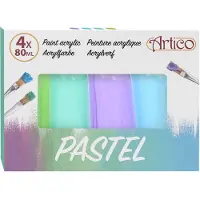 Artico - Set Pastell-Acrylfarben in Tuben 80 ml 4 Farben (2er-Set)