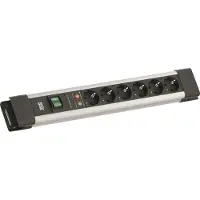 Bachmann CONNECTUS 6xCEE7/3, 1xSPD 1xSchalter 2,0m CEE7/7 Grau