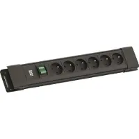Bachmann CONNECTUS 6xUTE, 1xSchalter 2,0m CEE7/7 Schwarz