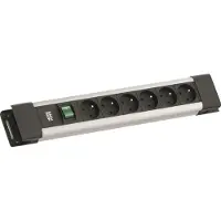 Bachmann CONNECTUS 6xUTE, 1xSchalter 2,0m CEE7/7 Grau